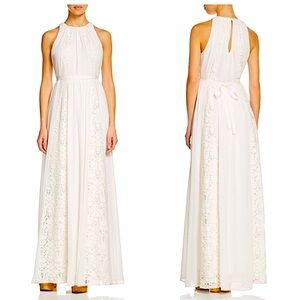 Anthropologie Bailey 44 White Gypsy lace-inset maxi dress